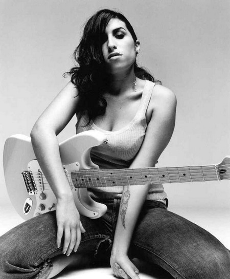 Amy Winehouse ngày mới bước chân vào làng nhạc.