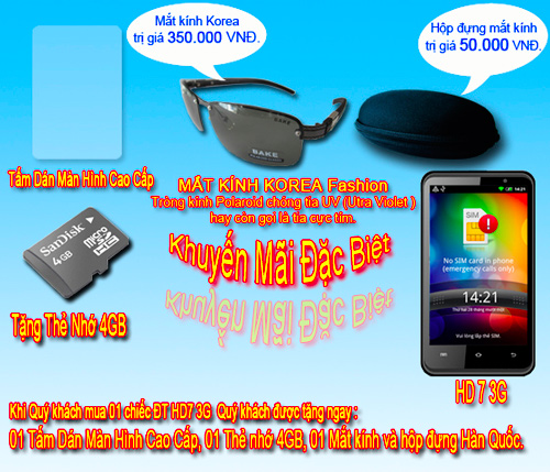 Smartphone HD7 3G đắt hàng đến giờ chót