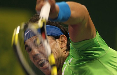 Sau Federer rút lui vì chấn thương, Nadal bị loại và trở thành tên tuổi lớn thứ hai phải chia tay sớm tại giải Qatar mở rộng. Ảnh: AFP.