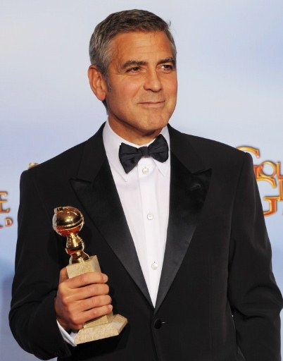 George Clooney bên Quả cầu vàng cho
